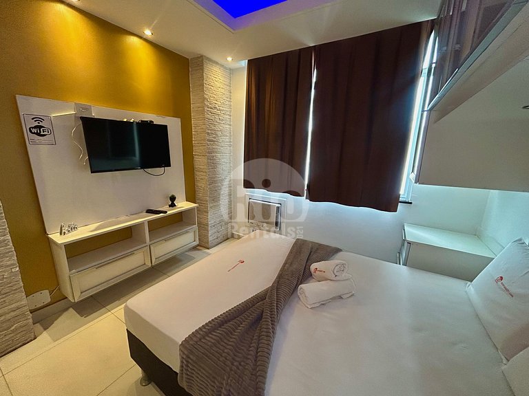Apartamento até 3 pessoas, perto da praia de Copacabana