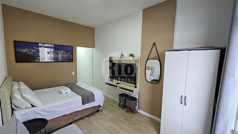 Apartamento con vista al mar a una cuadra de la playa