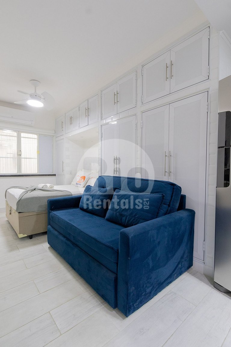 Studio silencioso em Copacabana