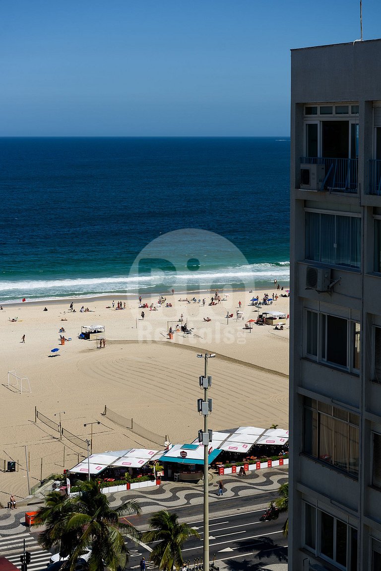 Flat com vista deslumbrante para praia de Copa!