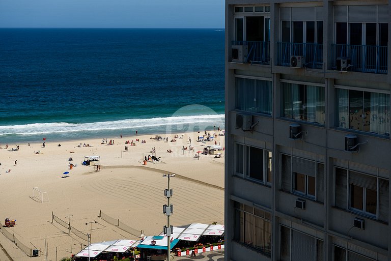 Flat com vista deslumbrante para praia de Copa!