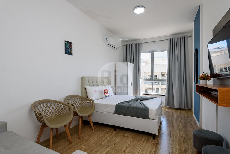 Flat com vista deslumbrante para praia de Copa!