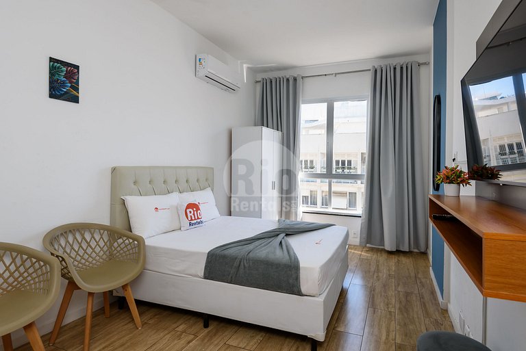 Flat com vista deslumbrante para praia de Copa!