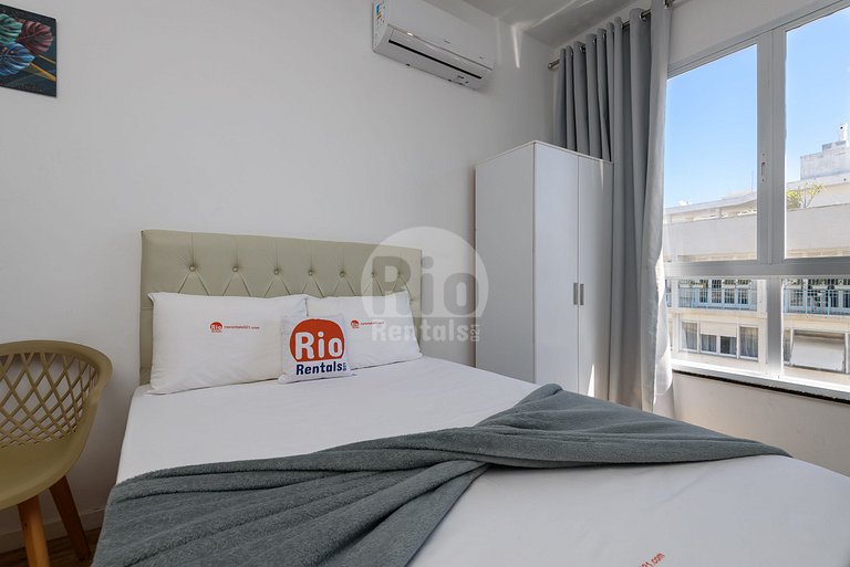 Flat com vista deslumbrante para praia de Copa!