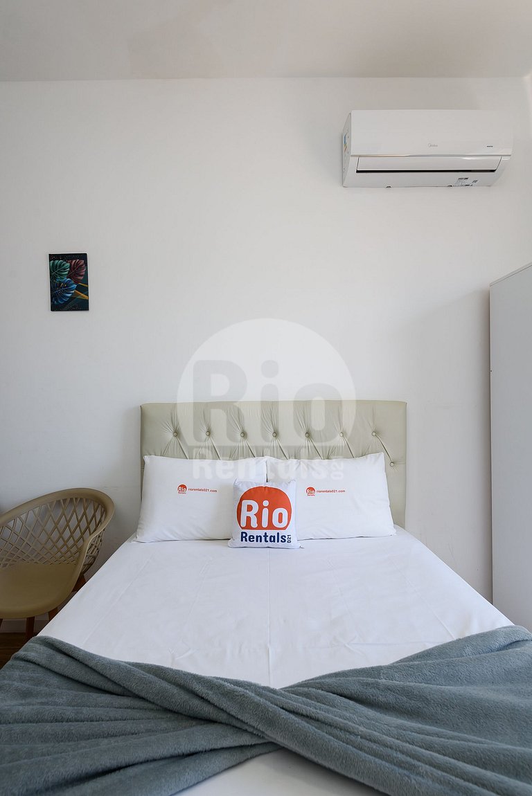 Flat com vista deslumbrante para praia de Copa!
