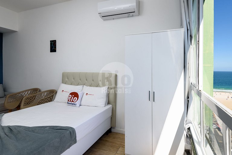 Flat com vista deslumbrante para praia de Copa!