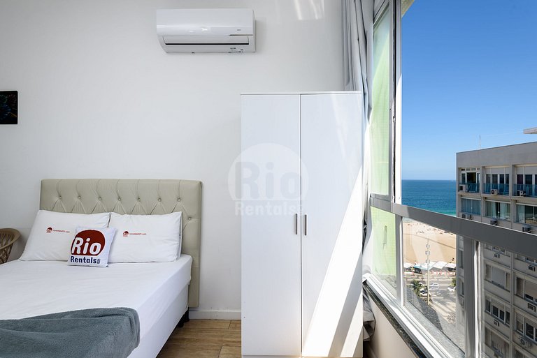 Flat com vista deslumbrante para praia de Copa!
