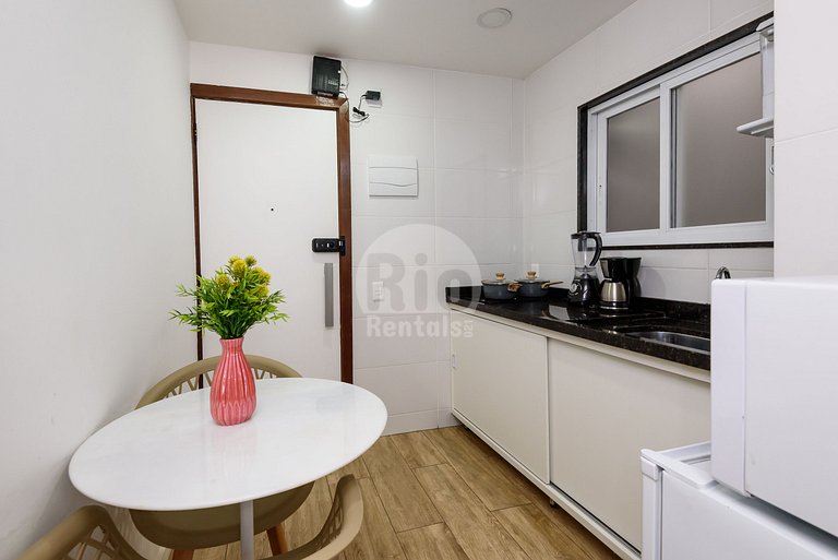 Flat com vista deslumbrante para praia de Copa!