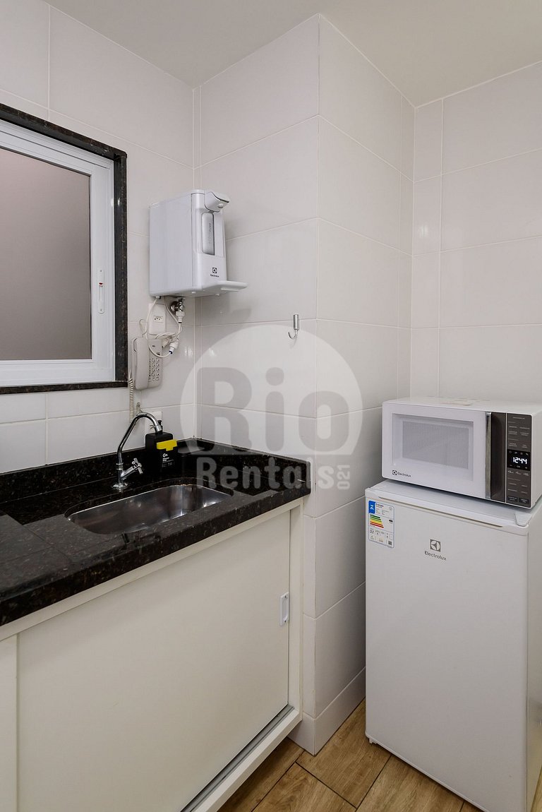 Flat com vista deslumbrante para praia de Copa!