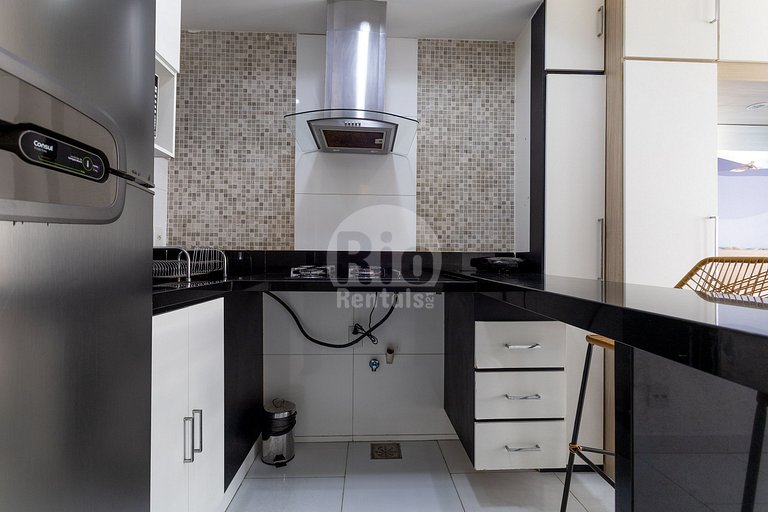 Apartamento para até 4 pessoas com vista mar.