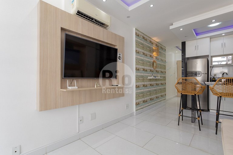 Apartamento para até 4 pessoas com vista mar.