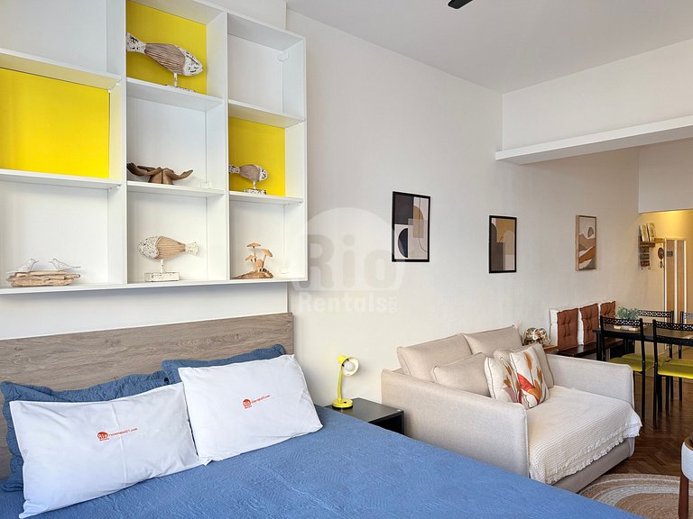 Estudio con vista al mar junto al Copacabana Palace
