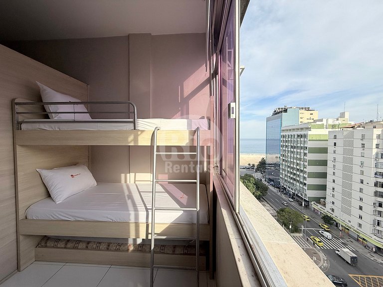 Estudio com vista para Praia de Copacabana