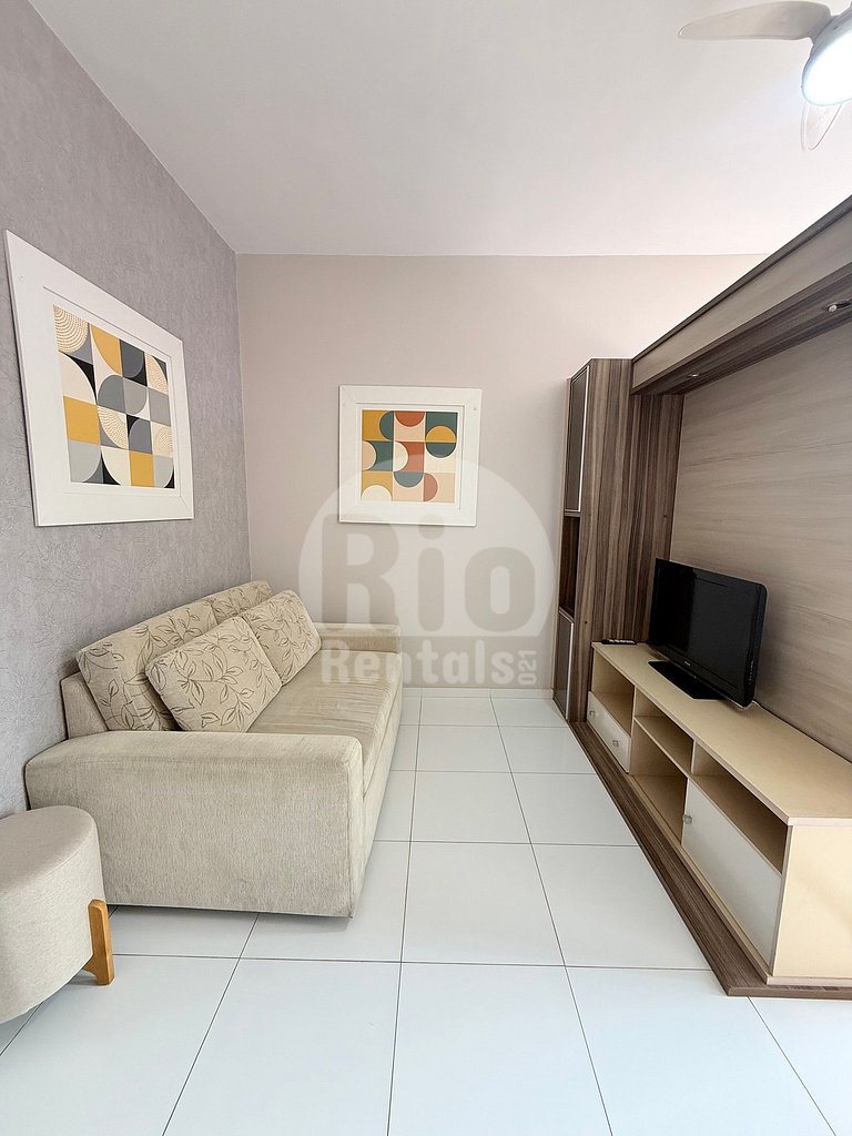 Estudio com vista para Praia de Copacabana