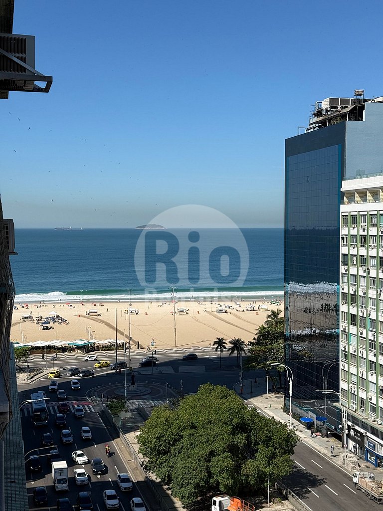 Estudio con vista a la playa de Copacabana