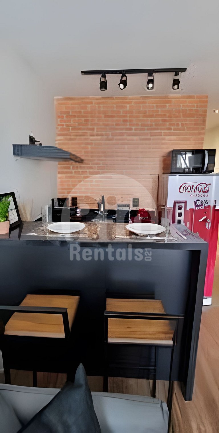 Charmoso apt p até 4 pessoas reformado beira praia