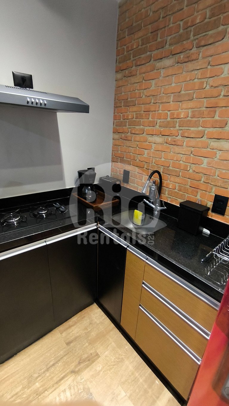 Studio com vista para a praia de Copacabana