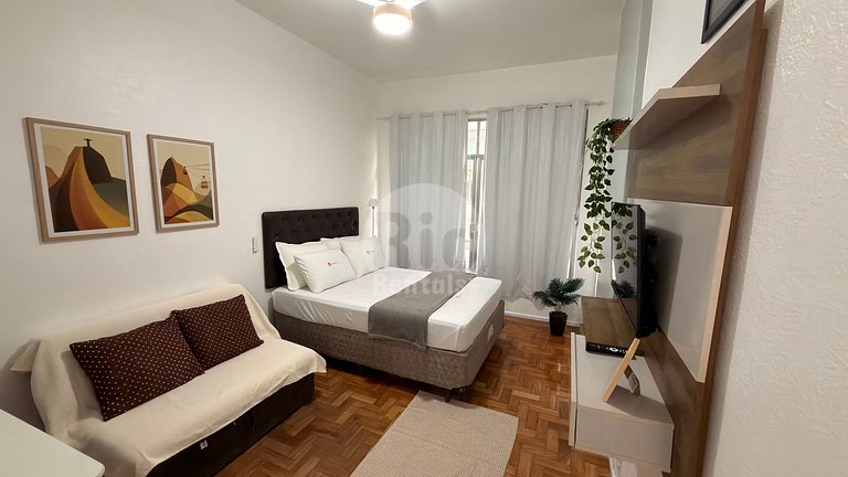 Estudio con vista a la playa de Copacabana - Alquileres Río