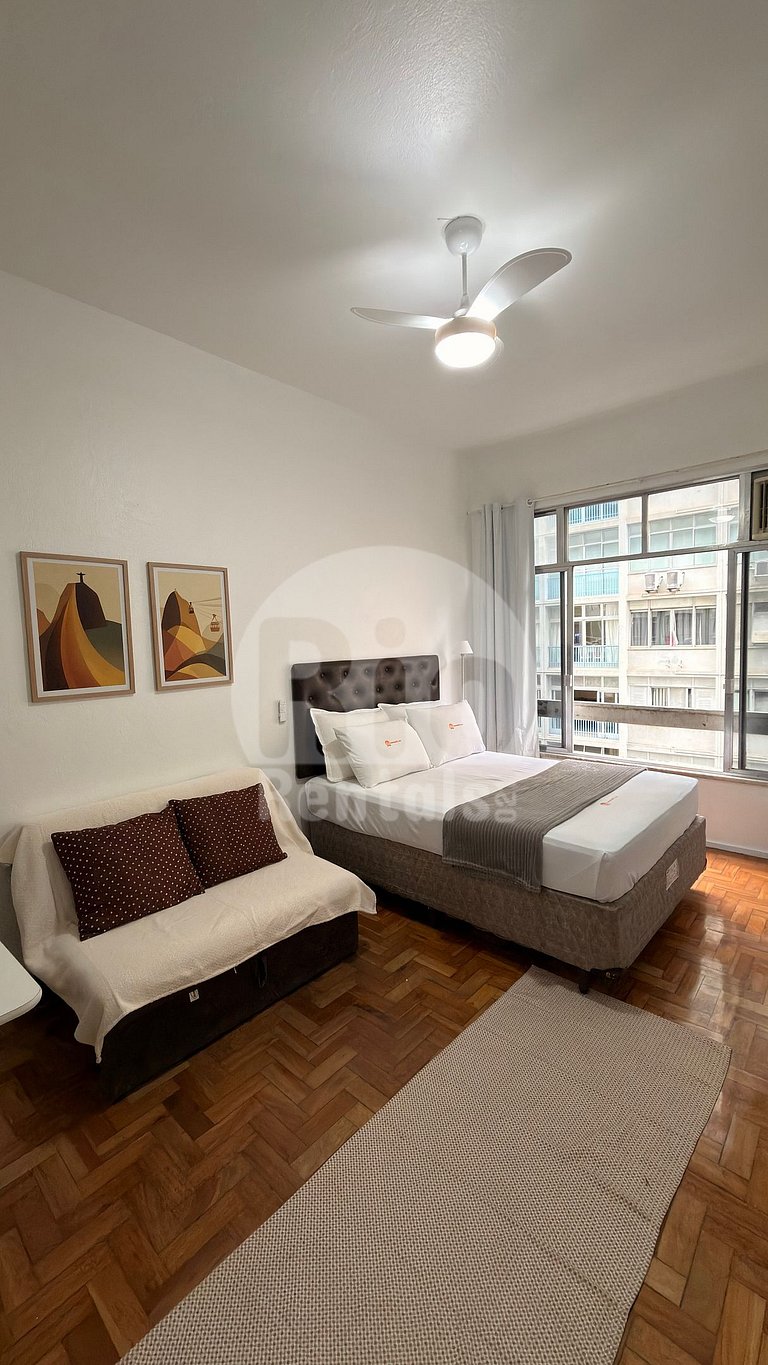 Studio com vista para praia de Copacabana - Rio Rentals 021