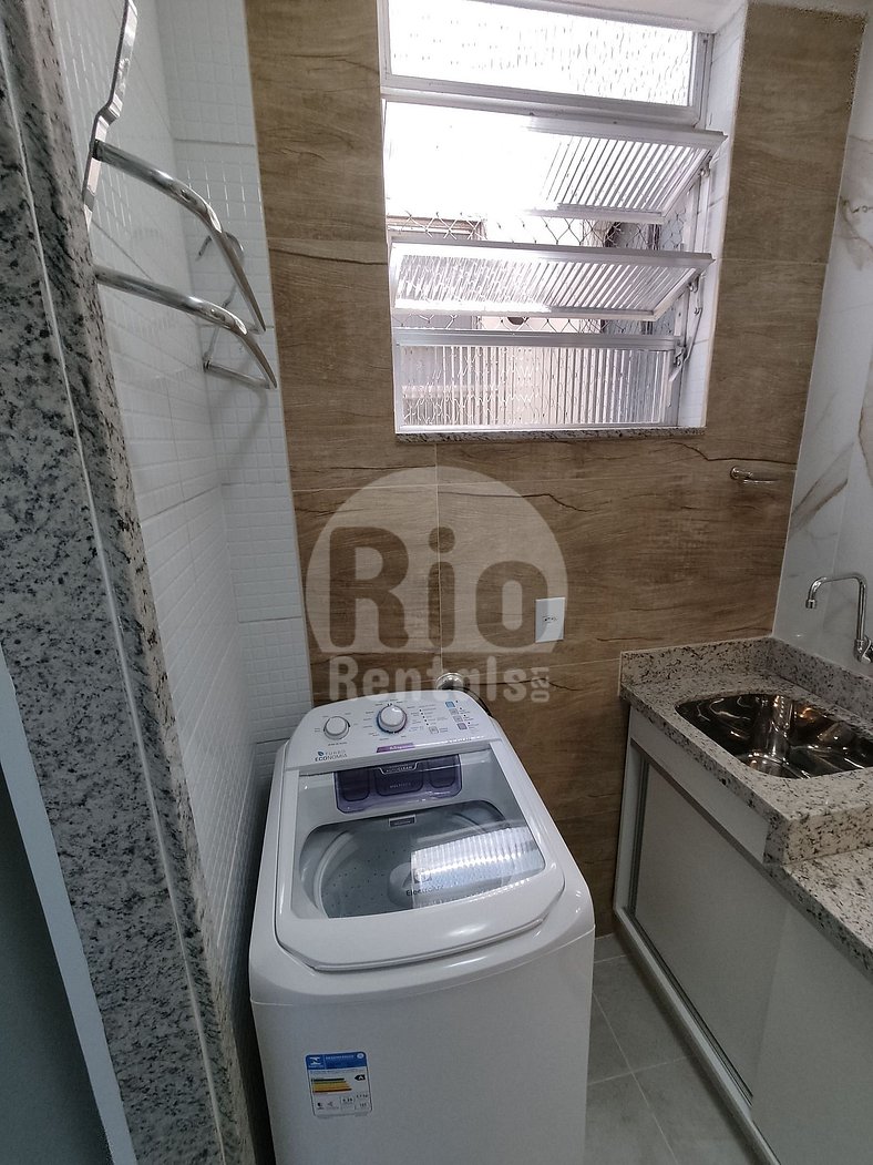 Rio Rentals 021 - C045 Apartamento reformado com máquina de